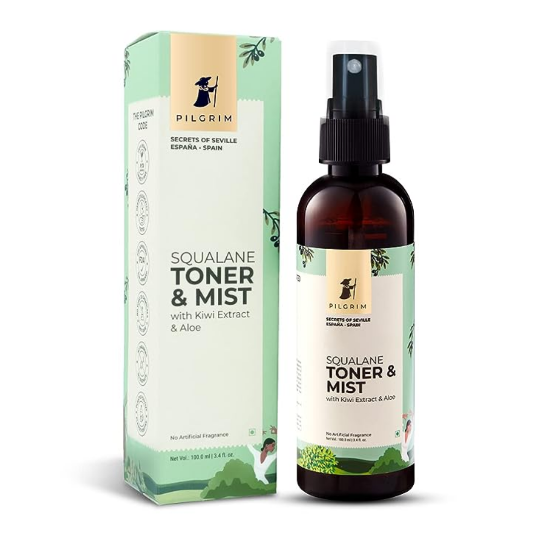 Pilgrim Squalane Toner & Mist for Glowing Skin Oily Acne Prone Dry Skin