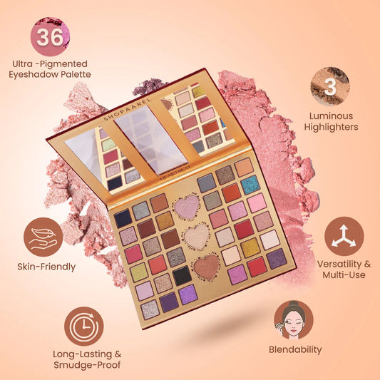 Shopaarel Heartbeat Eyeshadow &amp; Highlighter Palette