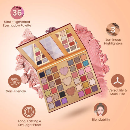 Shopaarel Heartbeat Eyeshadow &amp; Highlighter Palette
