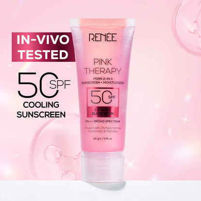 RENEE Pink Therapy PDRN 2-In-1 Sunscreen + Moisturizer.