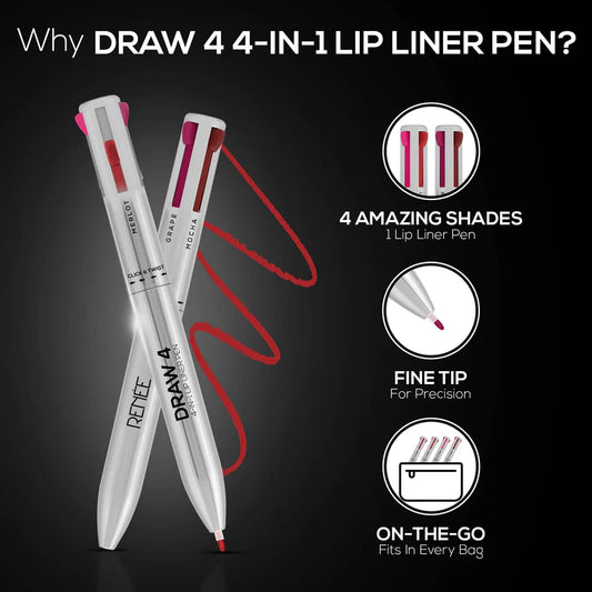 RENEE Draw 4 4-in-1 Lip Liner